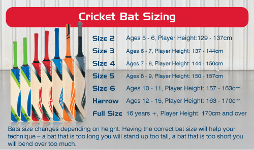 Cricket Bat Sizing Guide