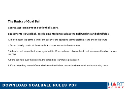 Goalball Rules