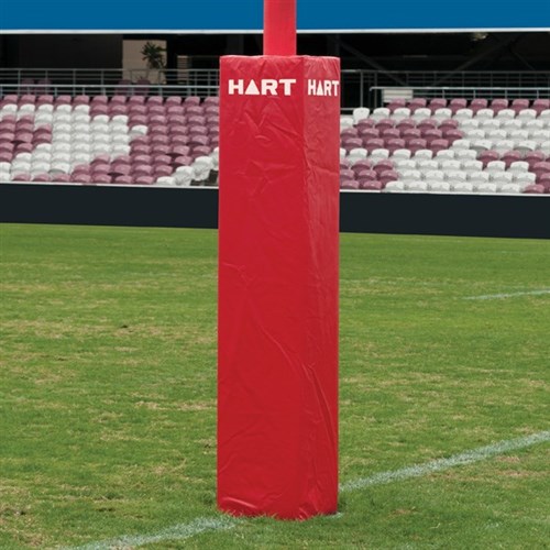 HART Square Rugby Post Pads - 35cm - 100mm Cut Out - White